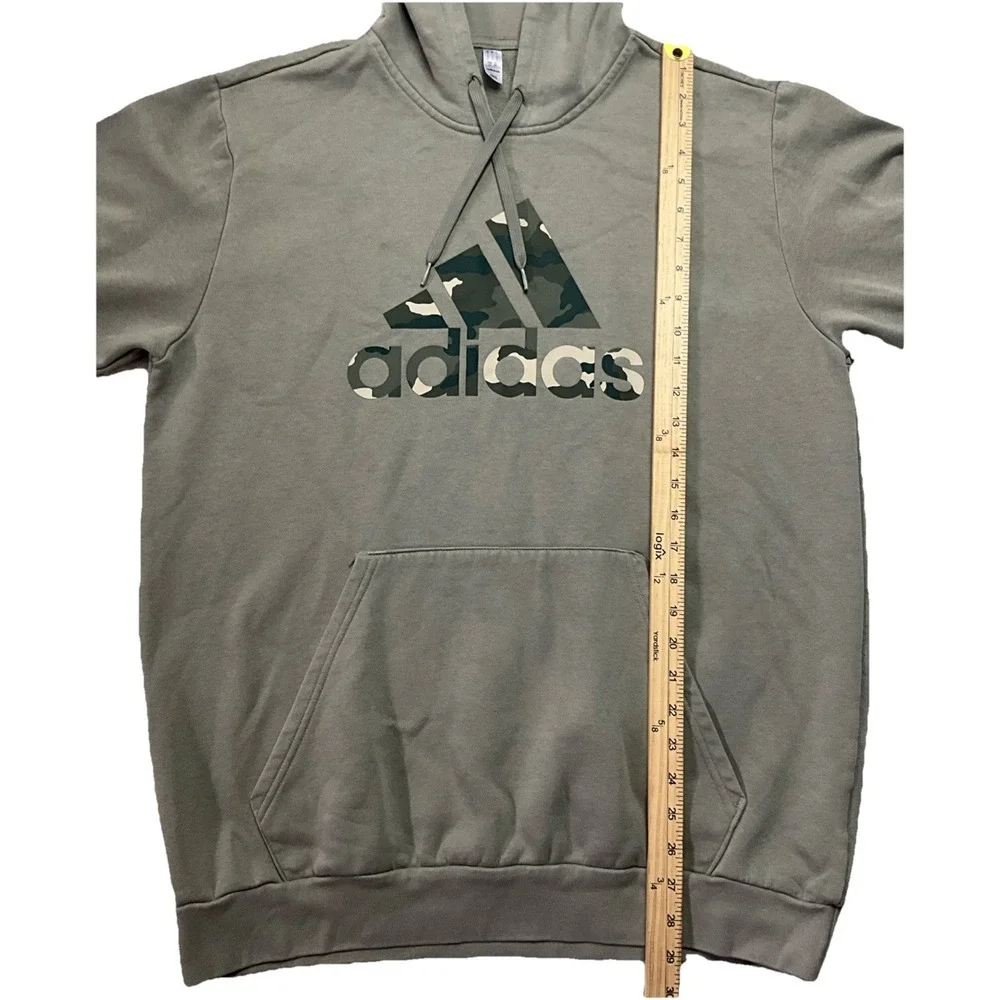 Adidas Mens Light Green Long Sleeve Pullover Hoodie Size L
